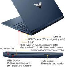 Load image into Gallery viewer, HP Victus 15.6 i5 Gaming Laptop, 15.6&quot; FHD 1920*1080 144Hz, Intel Core i5-12450H, NVIDIA GeForce RTX 3050, 32GB RAM, 1TB SSD, Backlit KB, Touchpad, SD Card Reader, Webcam, HDMI, Wi-Fi 6, W11 H, Blue

