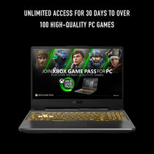 Load image into Gallery viewer, ASUS TUF Gaming A15 Gaming Laptop, 15.6” FHD 144Hz Display, NVIDIA® GeForce RTX™ 2050, AMD Ryzen™ 5 7535HS, 8GB DDR5, 512GB PCIe® Gen4 NVMe™ SSD, Wi-Fi 6, Windows 11, FA506NF-ES51
