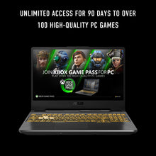 Load image into Gallery viewer, ASUS TUF Gaming A15 Gaming Laptop, 15.6” FHD 144Hz Display, NVIDIA® GeForce RTX™ 2050, AMD Ryzen™ 5 7535HS, 8GB DDR5, 512GB PCIe® Gen4 NVMe™ SSD, Wi-Fi 6, Windows 11, FA506NF-ES51
