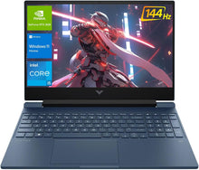 Load image into Gallery viewer, HP Victus 15.6 i5 Gaming Laptop, 15.6&quot; FHD 1920*1080 144Hz, Intel Core i5-12450H, NVIDIA GeForce RTX 3050, 32GB RAM, 1TB SSD, Backlit KB, Touchpad, SD Card Reader, Webcam, HDMI, Wi-Fi 6, W11 H, Blue
