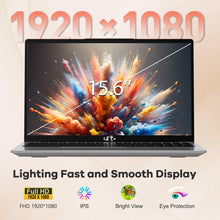 Load image into Gallery viewer, NIMO 15.6&quot; IPS FHD-Gaming-Laptop, 6 Cores AMD Ryzen 5 6600H 32GB DDR5 RAM 1TB SSD (Beat i7-1165G7 up to 4.5GHz) 660M 6nm GPU-Computer with 100W Type-C Backlit Keyboard, Fingerprint
