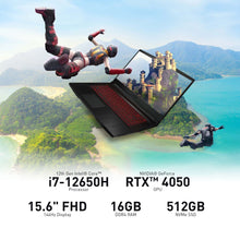 Load image into Gallery viewer, MSI Thin 15 15.6” 144Hz FHD Gaming Laptop: Intel Core i7-13620H, NVIDIA Geforce RTX 4050, 16GB DDR4, 512GB NVMe SSD, WiFi 6E, Win 11: Black B13VE-2678US
